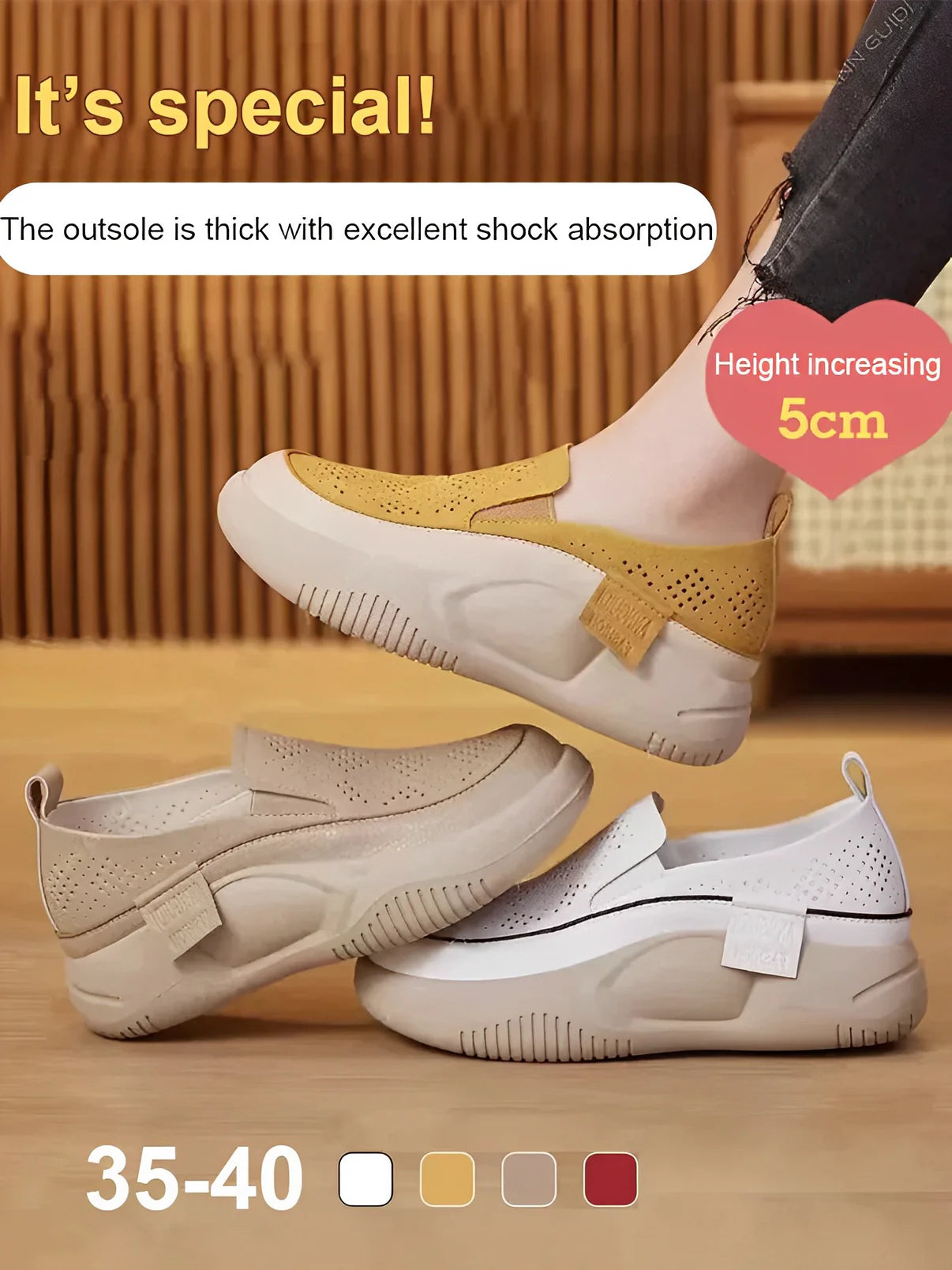 Women's Casual Thick Sole Retro Shoes
