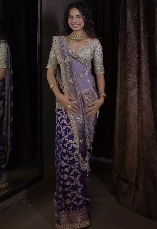 Diamond work  Saree
