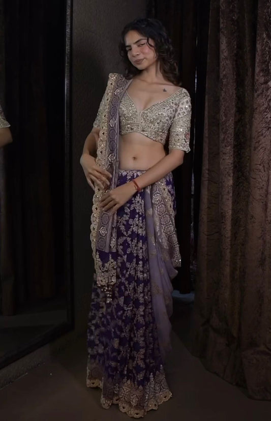 Diamond work  Saree